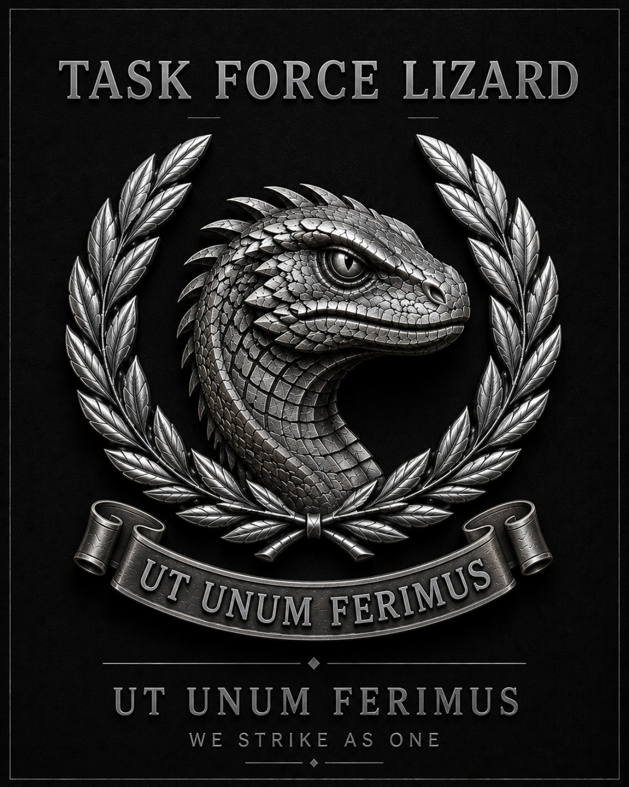 THE ORIGINAL INSIGNIA: OFFICIAL TASK FORCE LIZARD · WE STRIKE AS ONE — Task Force Lizard Arma Reforger community
